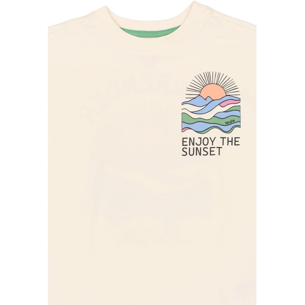 THE NEW TNTuck Oversize Bluse T-shirt Gardenia