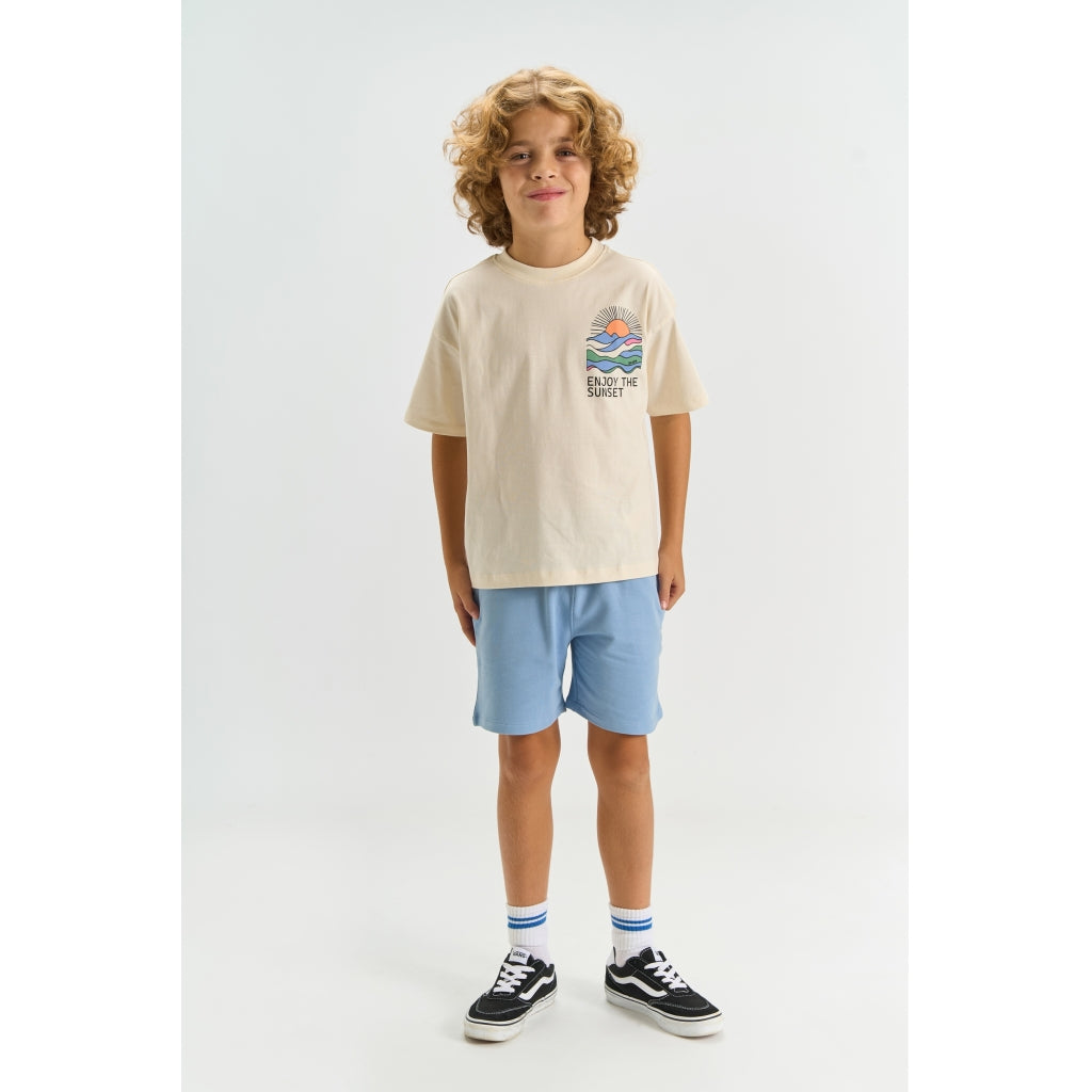 THE NEW TNTuck Oversize Bluse T-shirt Gardenia