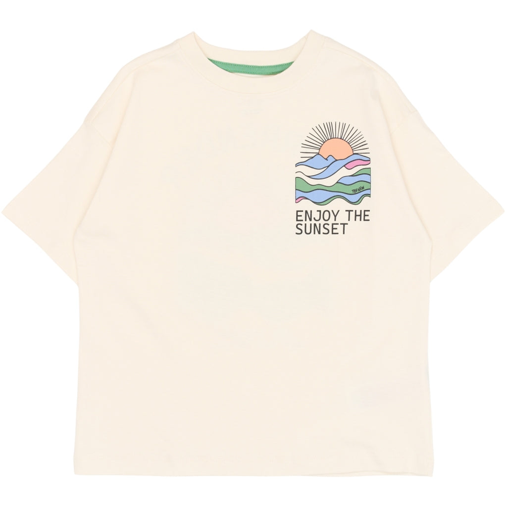 THE NEW TNTuck Oversize Bluse T-shirt Gardenia