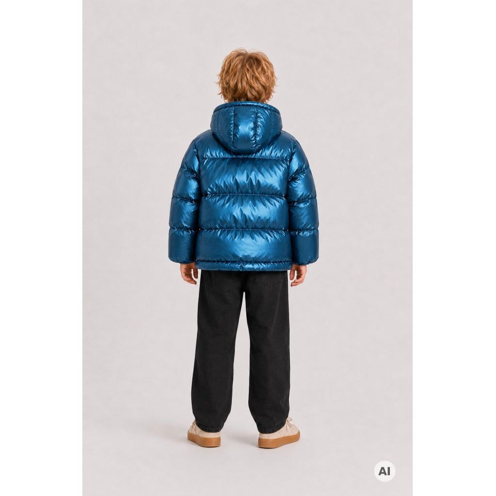 THE NEW TNUffe Puffer Jakke Jakker Metallic Blue
