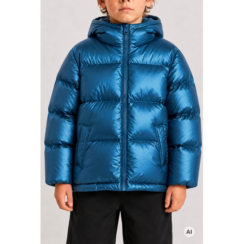 THE NEW TNUffe Puffer Jakke Jakker Metallic Blue