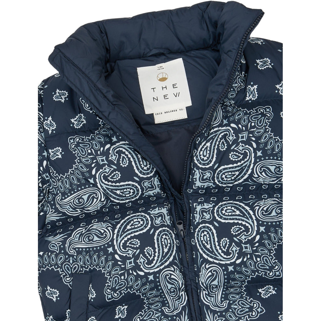 THE NEW TNUllvar Puffer Jakke Jakker Navy Blazer AOP