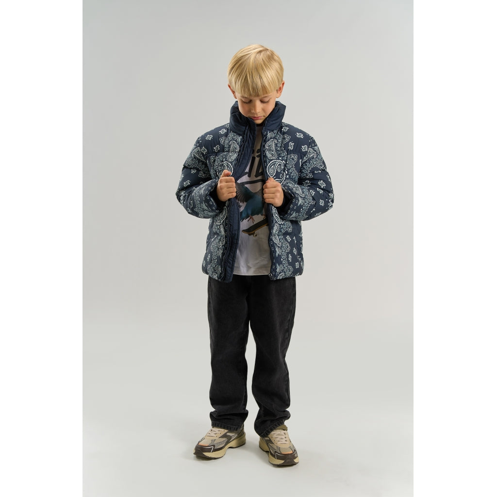 THE NEW TNUllvar Puffer Jakke Jakker Navy Blazer AOP