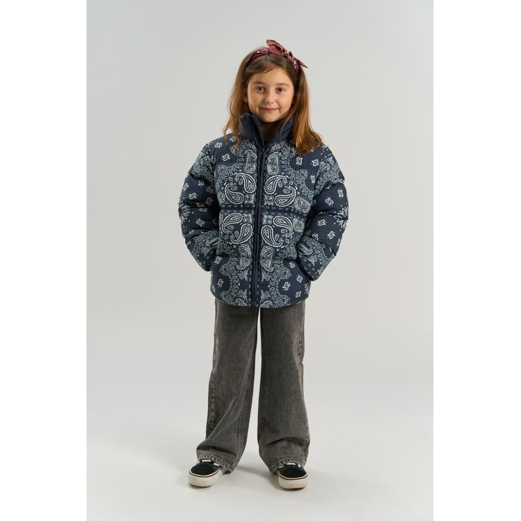 THE NEW TNUllvar Puffer Jakke Jakker Navy Blazer AOP