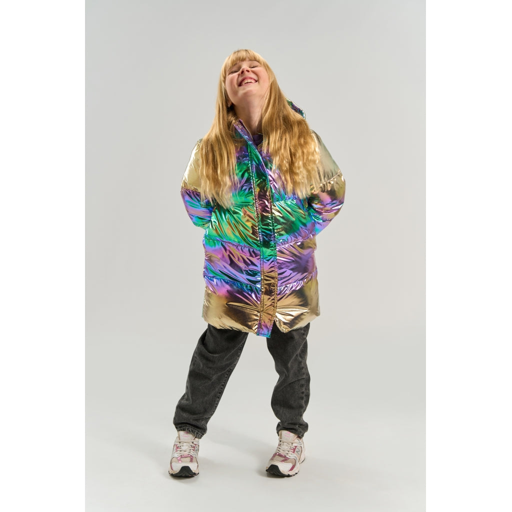 THE NEW TNUnicca Long Puffer Jakke Jakker Metallic Multicolor