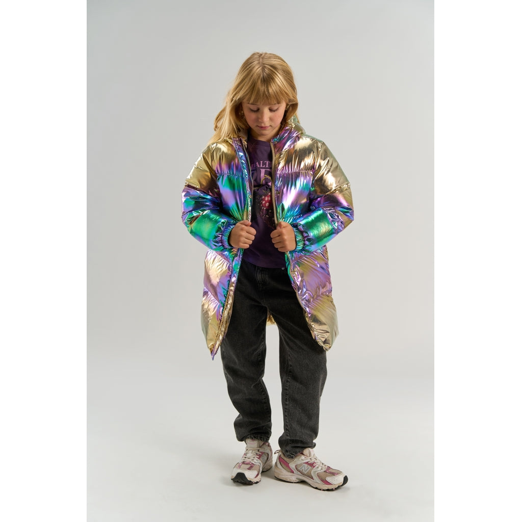 THE NEW TNUnicca Long Puffer Jakke Jakker Metallic Multicolor