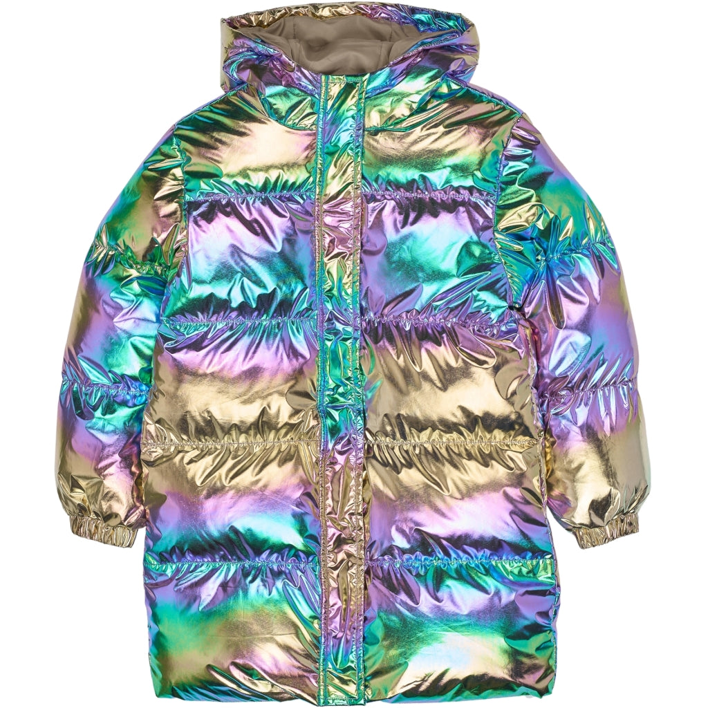 THE NEW TNUnicca Long Puffer Jakke Jakker Metallic Multicolor