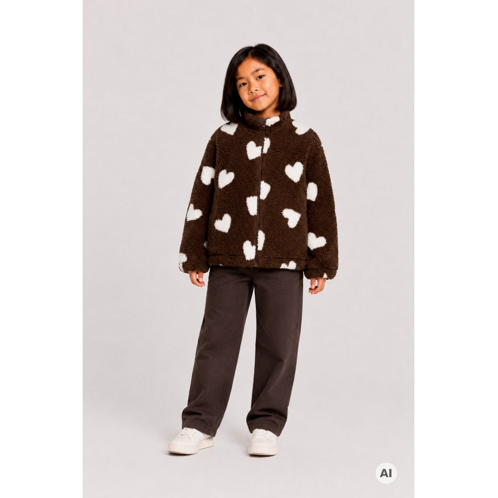 THE NEW TNUnita Oversize Teddy Jakke Jakker Chestnut AOP