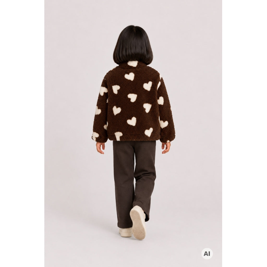 THE NEW TNUnita Oversize Teddy Jakke Jakker Chestnut AOP