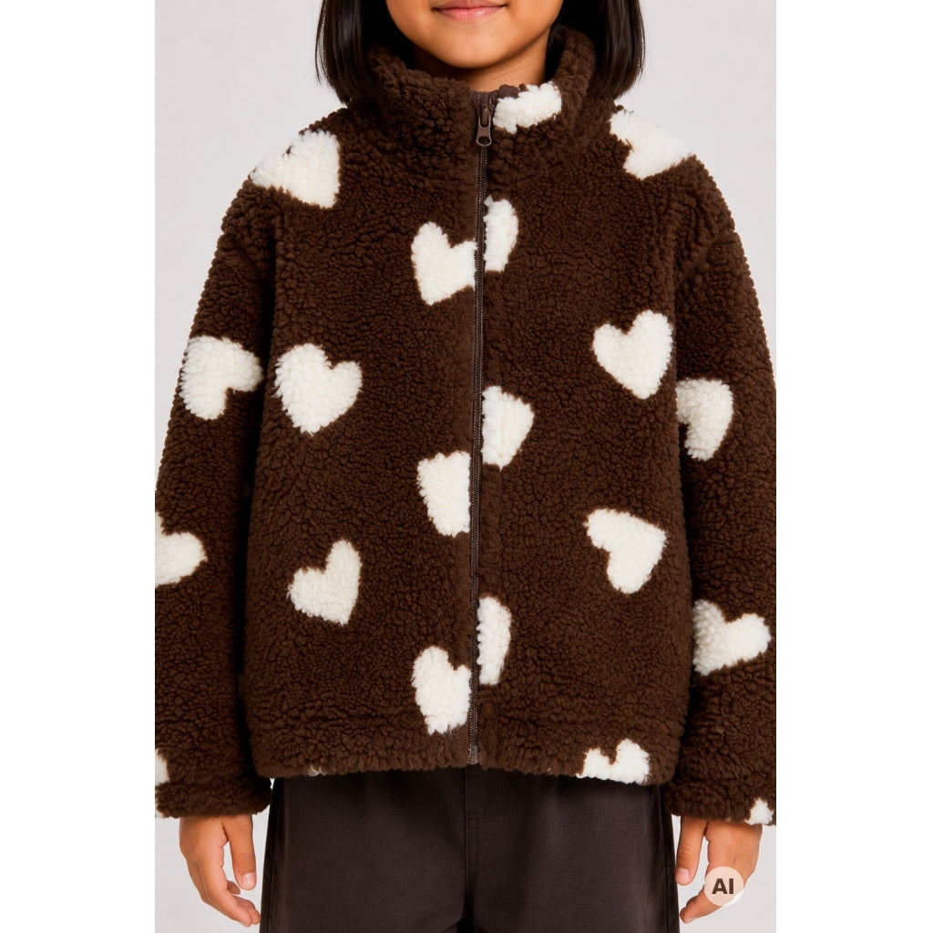 THE NEW TNUnita Oversize Teddy Jakke Jakker Chestnut AOP