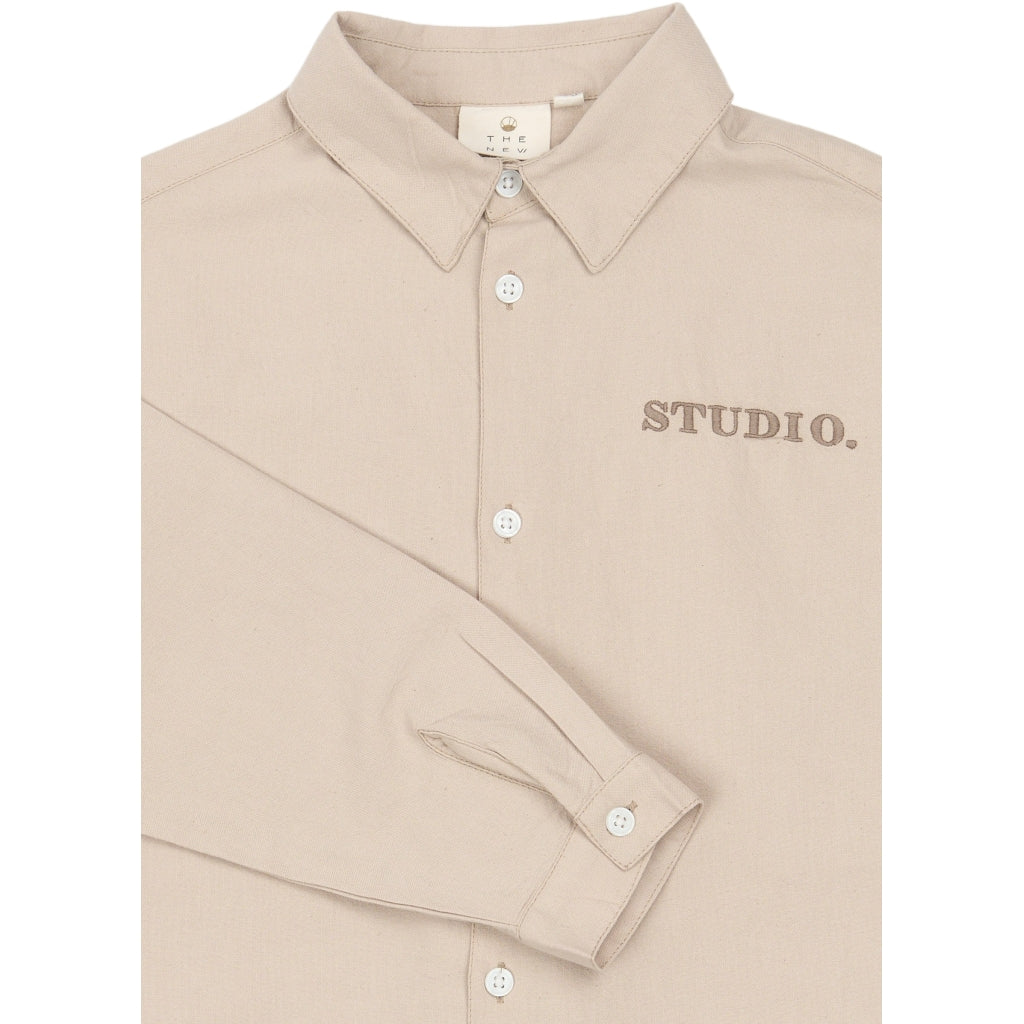 THE NEW TNVale Oversize Long-Sleeved Skjorte Skjorter Humus