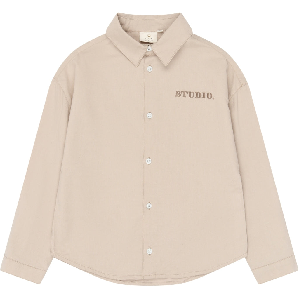 THE NEW TNVale Oversize Long-Sleeved Skjorte Skjorter Humus