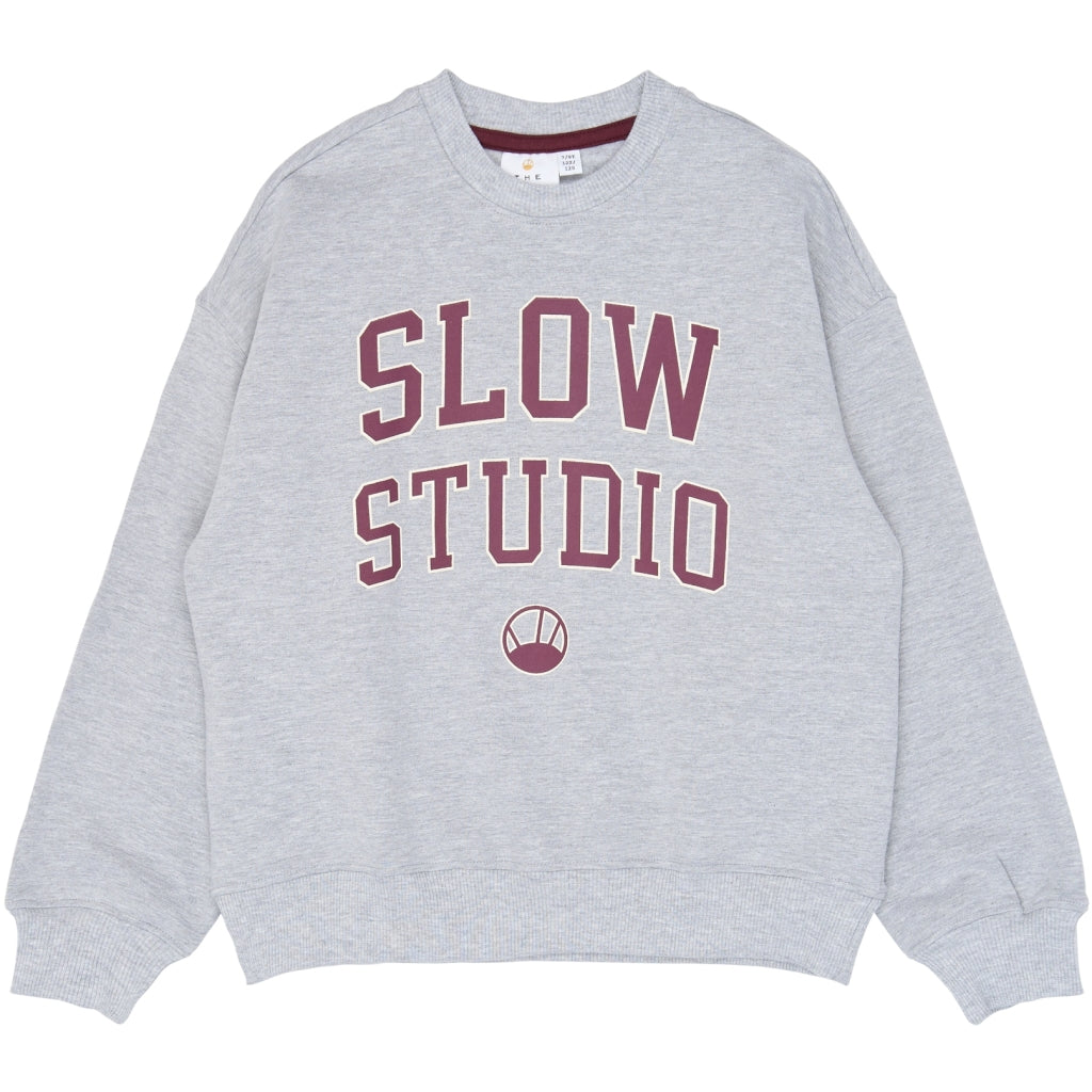 THE NEW TNValerie Oversize Melange Sweatshirt Sweatshirt Light Grey Melange