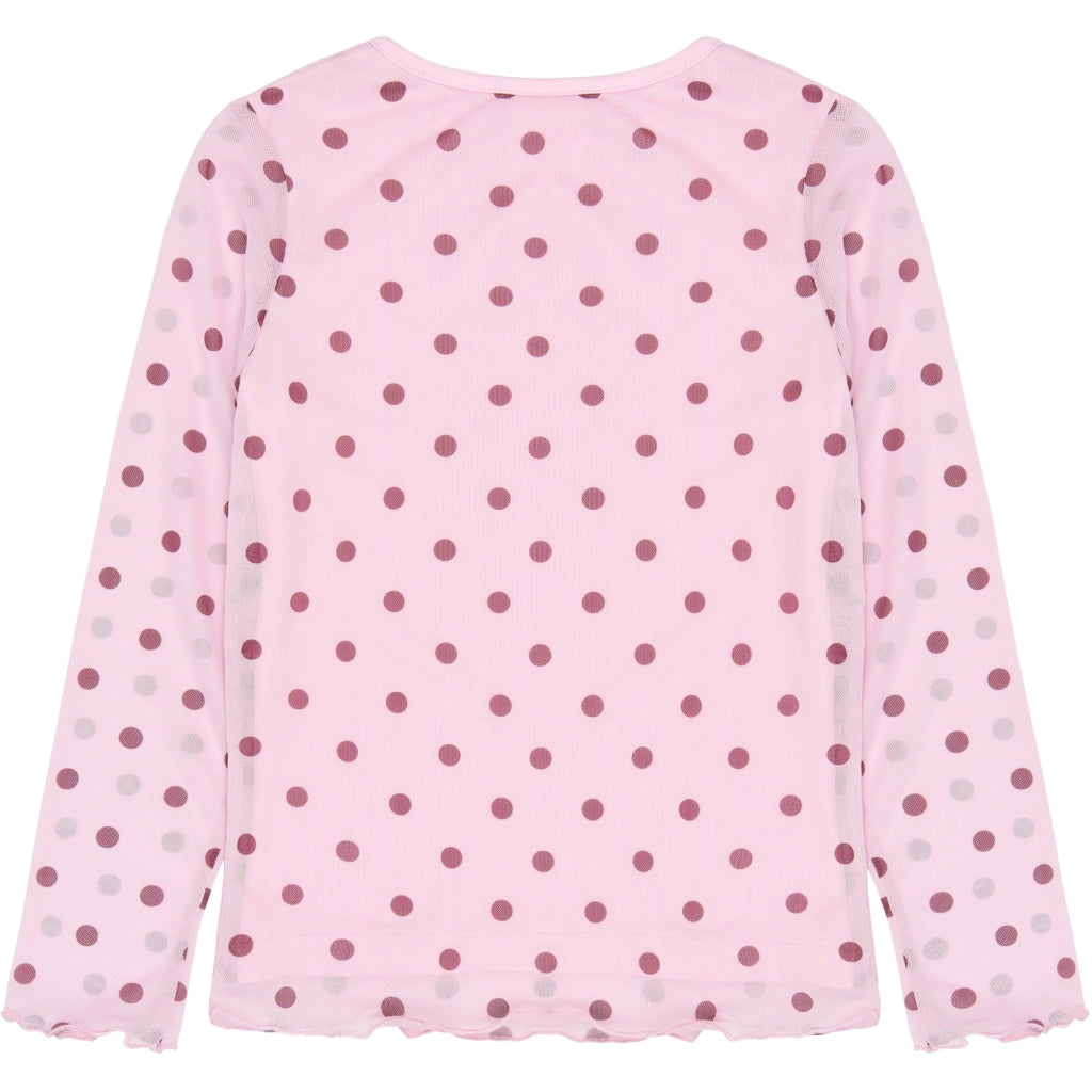 THE NEW TNVandelia Long-Sleeved Mesh Bluse Langærmet bluse Pink Lavender AOP TN