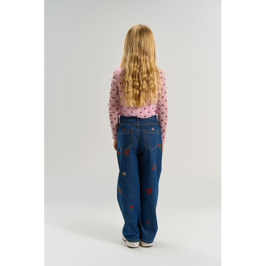 THE NEW TNVandelia Long-Sleeved Mesh Bluse Langærmet bluse Pink Lavender AOP TN