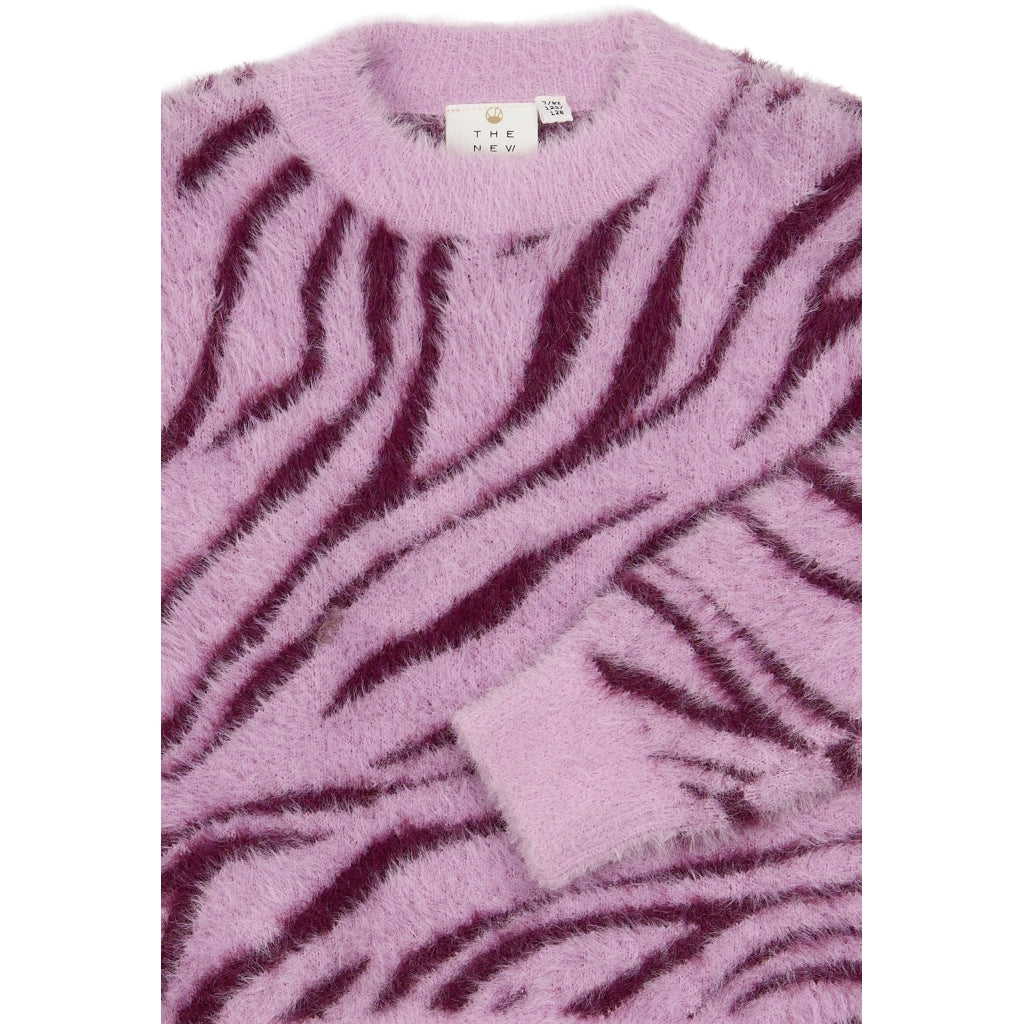 THE NEW TNVania Jacquard Striktrøje Strik Pink Lavender AOP TN