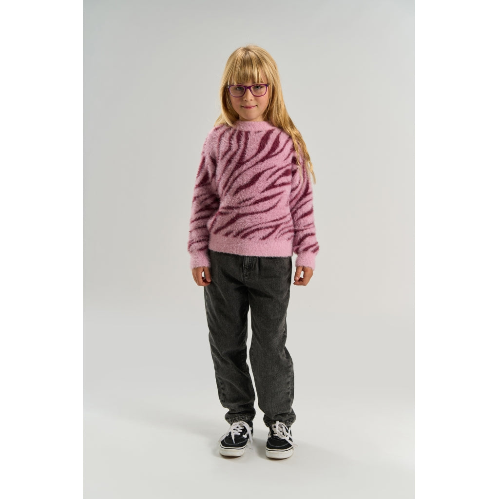 THE NEW TNVania Jacquard Striktrøje Strik Pink Lavender AOP TN