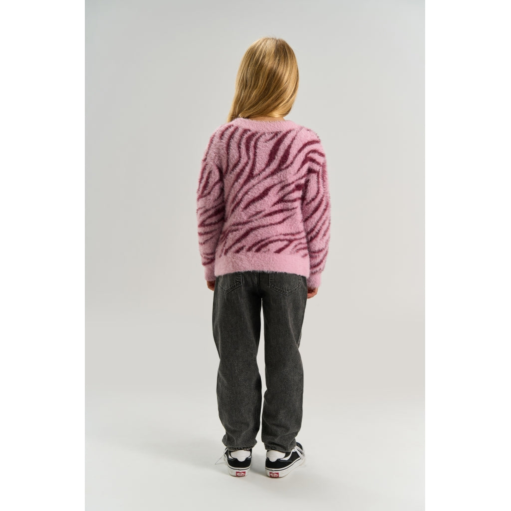 THE NEW TNVania Jacquard Striktrøje Strik Pink Lavender AOP TN