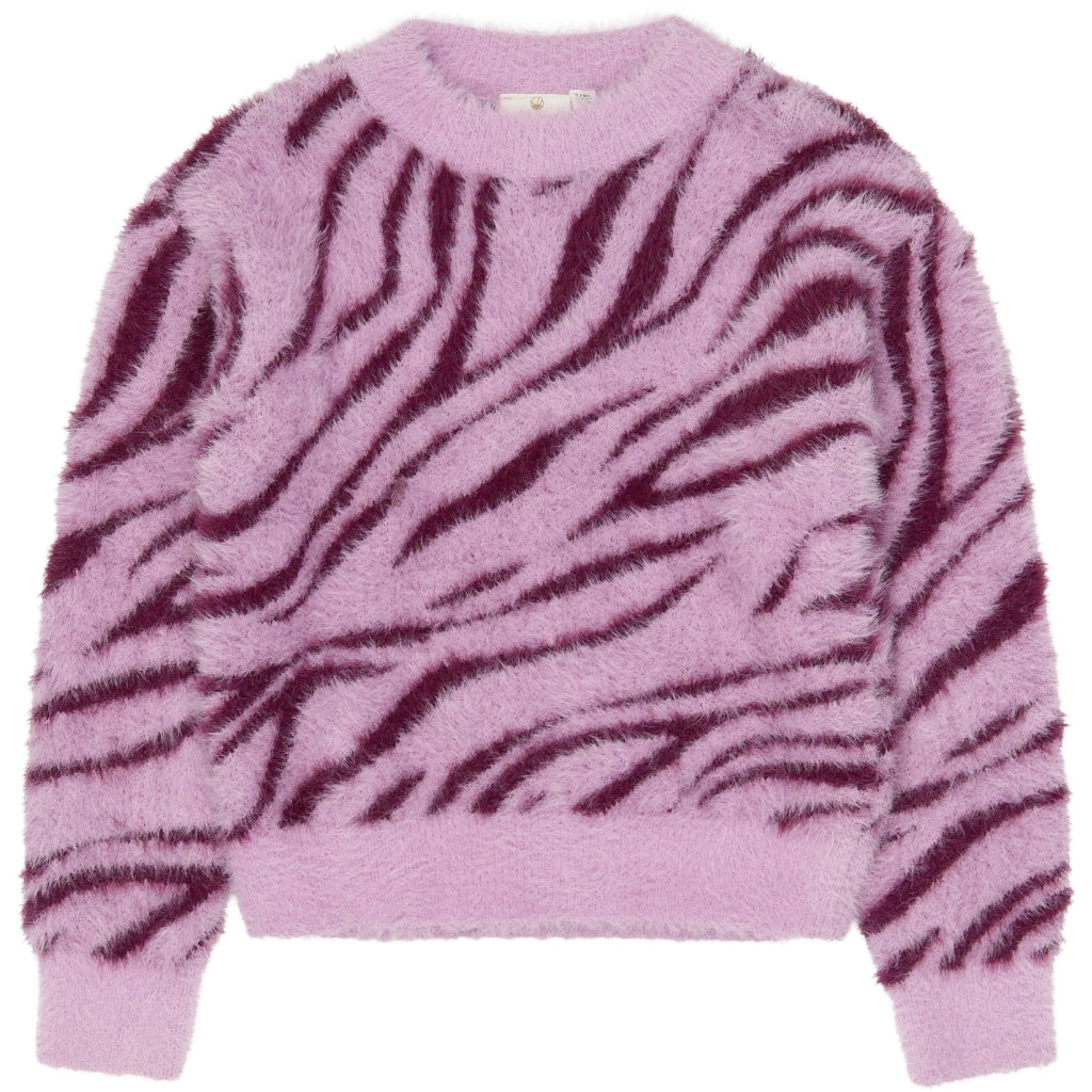 THE NEW TNVania Jacquard Striktrøje Strik Pink Lavender AOP TN