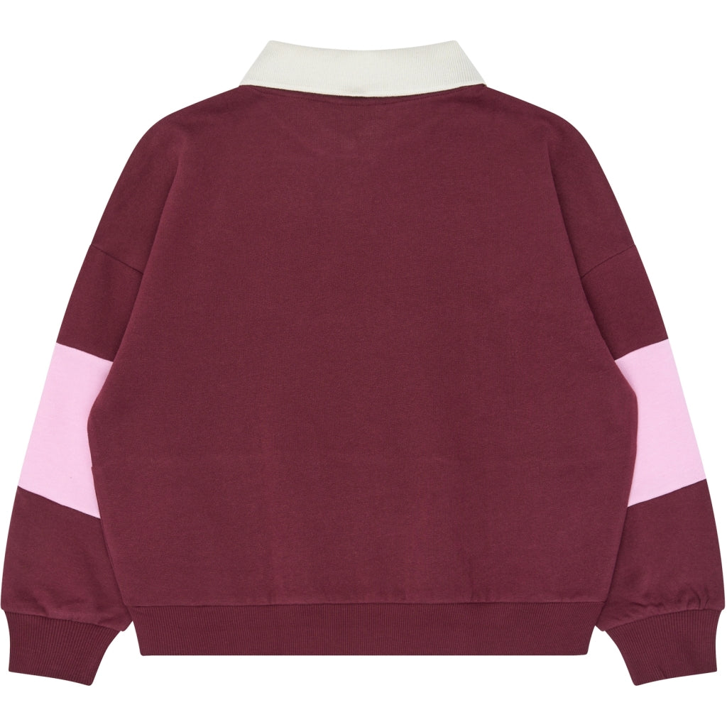 THE NEW TNVaniza Oversize Polo Sweatshirt Sweatshirt Burgundy TN