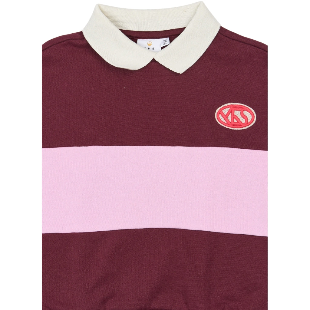 THE NEW TNVaniza Oversize Polo Sweatshirt Sweatshirt Burgundy TN