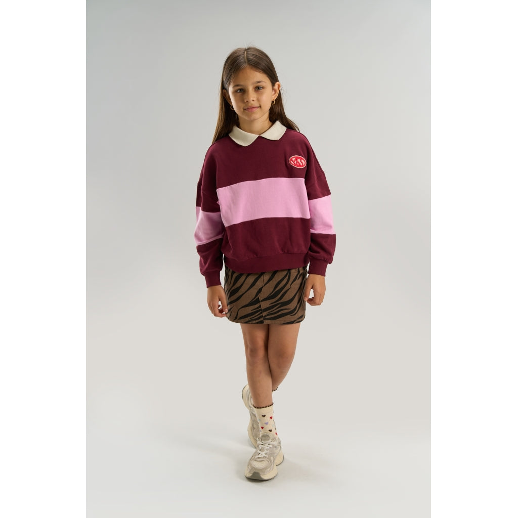 THE NEW TNVaniza Oversize Polo Sweatshirt Sweatshirt Burgundy TN