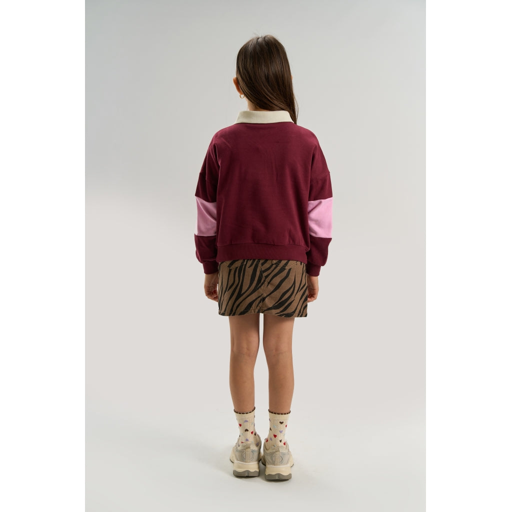 THE NEW TNVaniza Oversize Polo Sweatshirt Sweatshirt Burgundy TN
