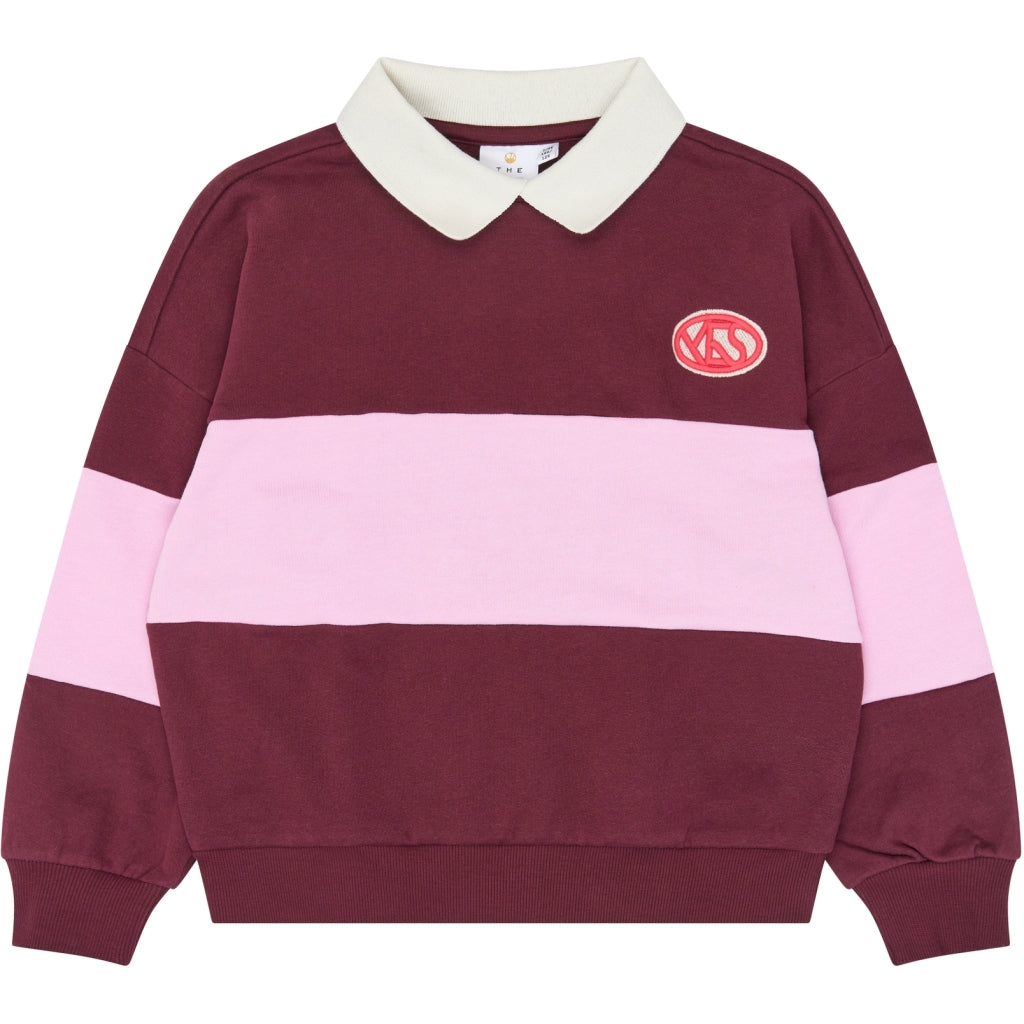 THE NEW TNVaniza Oversize Polo Sweatshirt Sweatshirt Burgundy TN