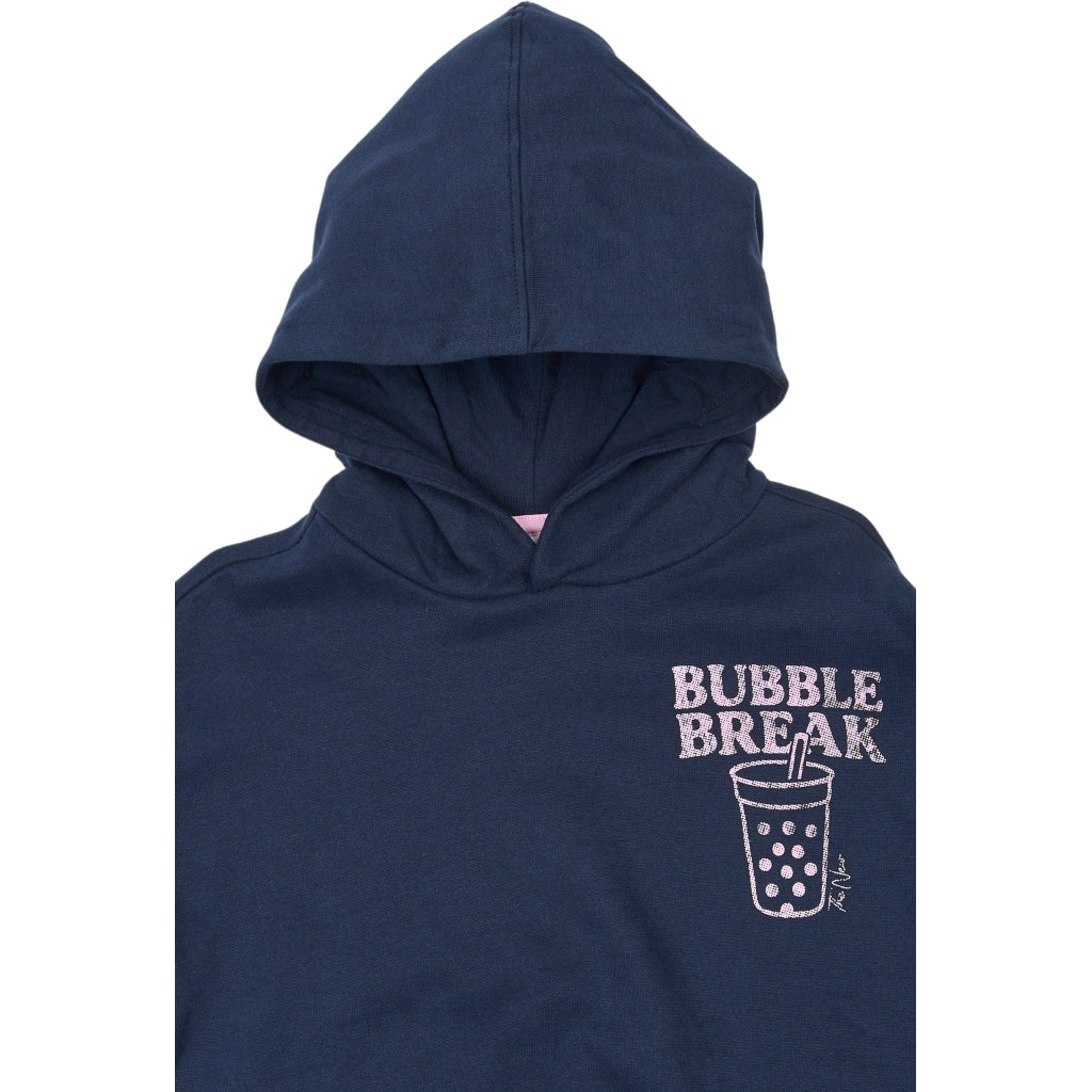 THE NEW TNVergie Oversize Hættetrøje Sweatshirt Navy Blazer
