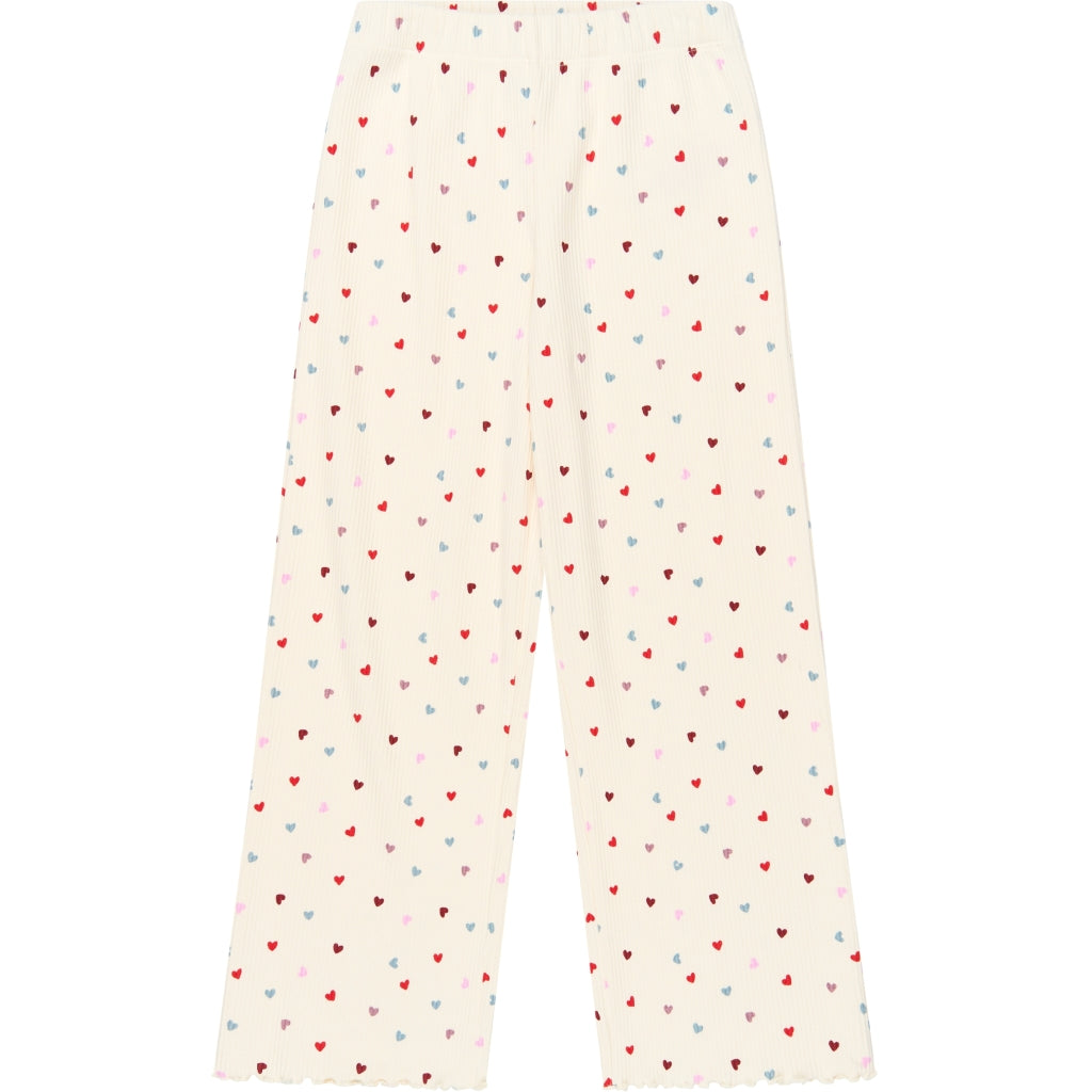 THE NEW TNVerina Long-Sleeved Rib Set Nattøj Gardenia AOP
