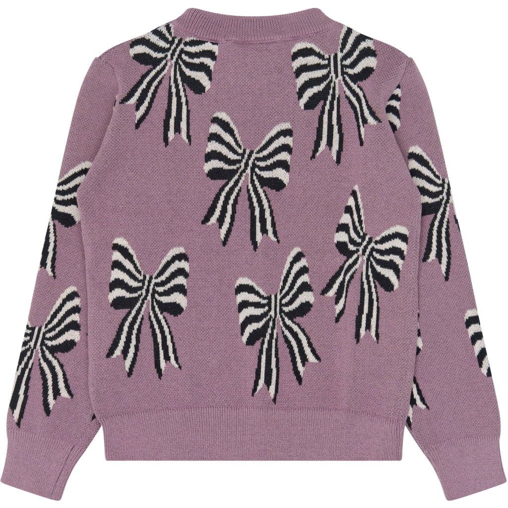THE NEW TNVerlie Jaquard Striktrøje Strik Elderberry TN