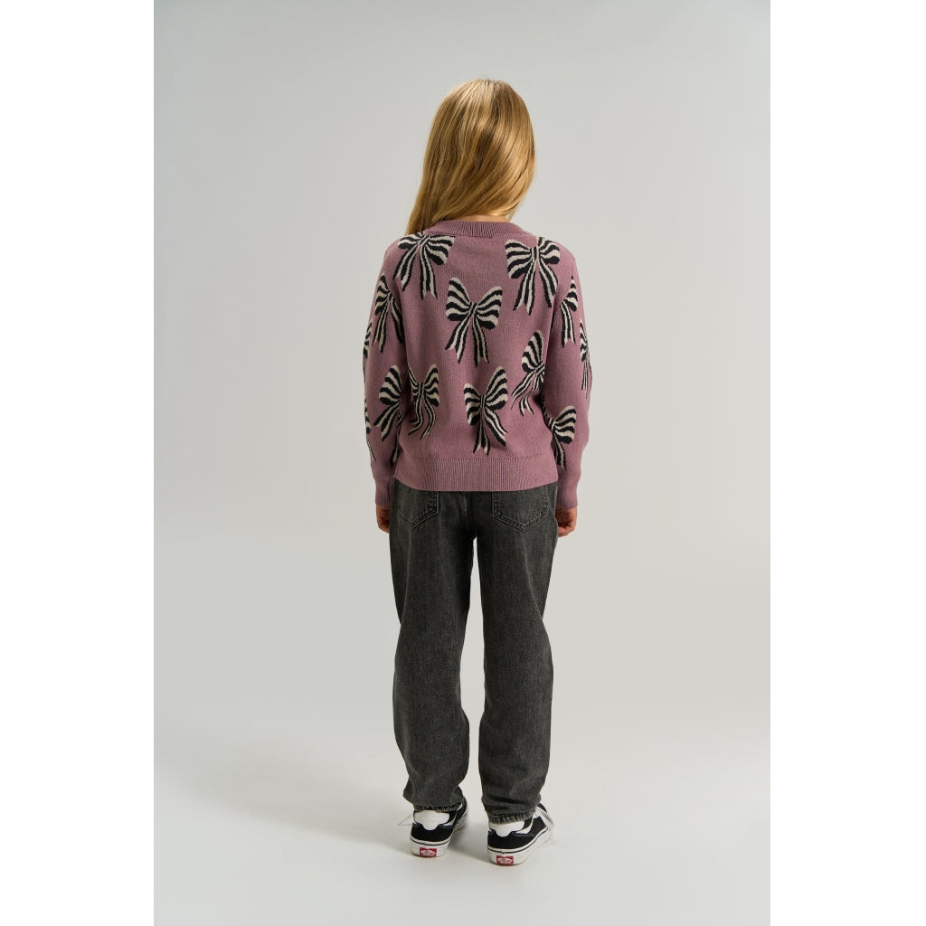 THE NEW TNVerlie Jaquard Striktrøje Strik Elderberry TN