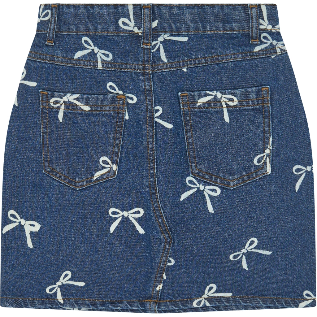 THE NEW TNVirginia Denim Nederdel Nederdel Medium Blue Denim AOP