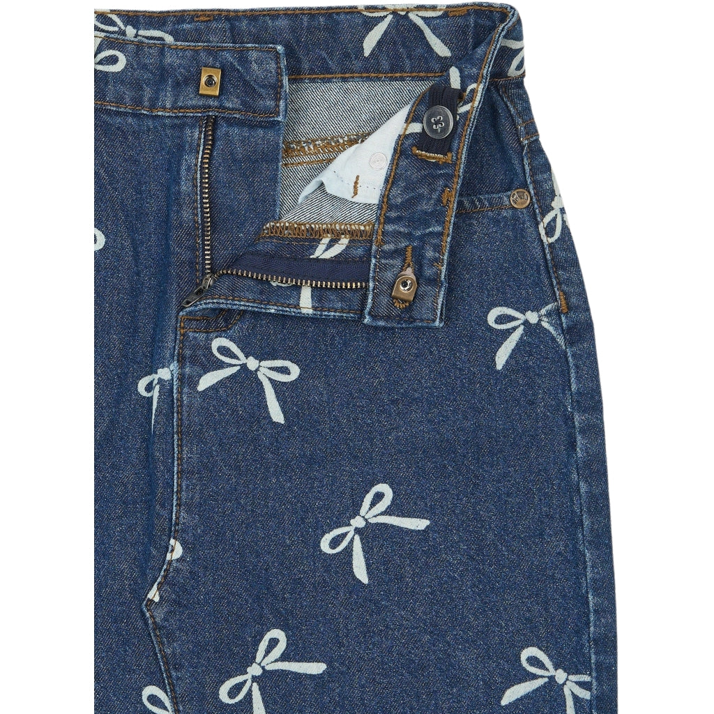 THE NEW TNVirginia Denim Nederdel Nederdel Medium Blue Denim AOP
