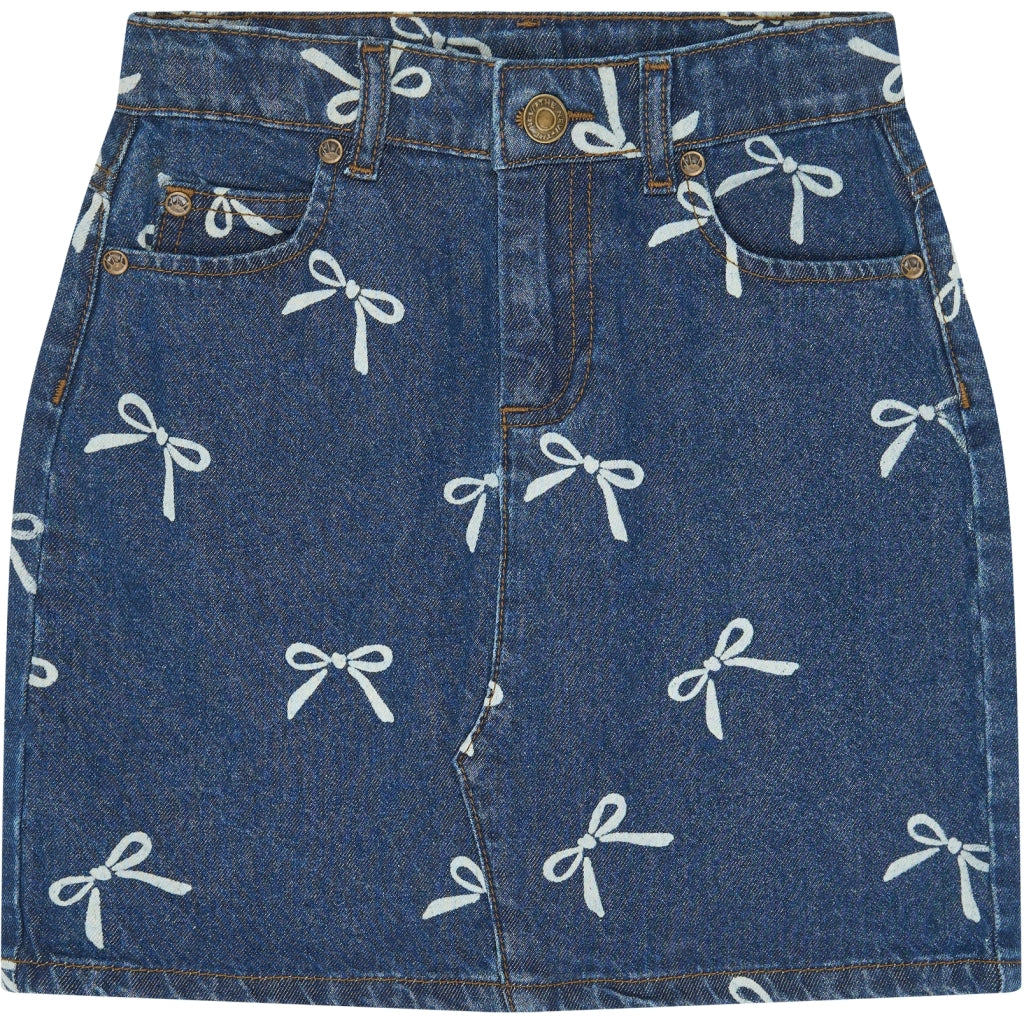 THE NEW TNVirginia Denim Nederdel Nederdel Medium Blue Denim AOP