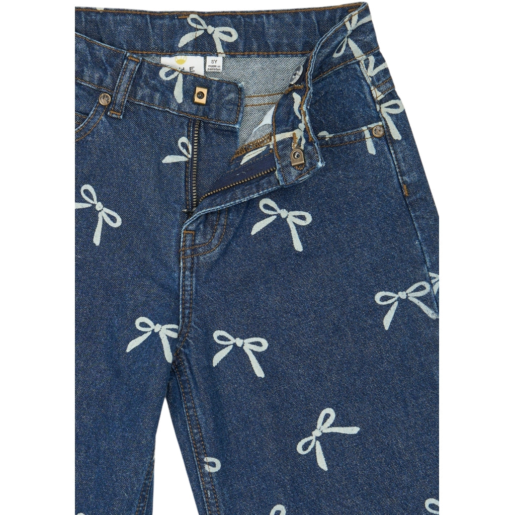 THE NEW TNVirginia Wide Fit Jeans Jeans Medium Blue Denim AOP