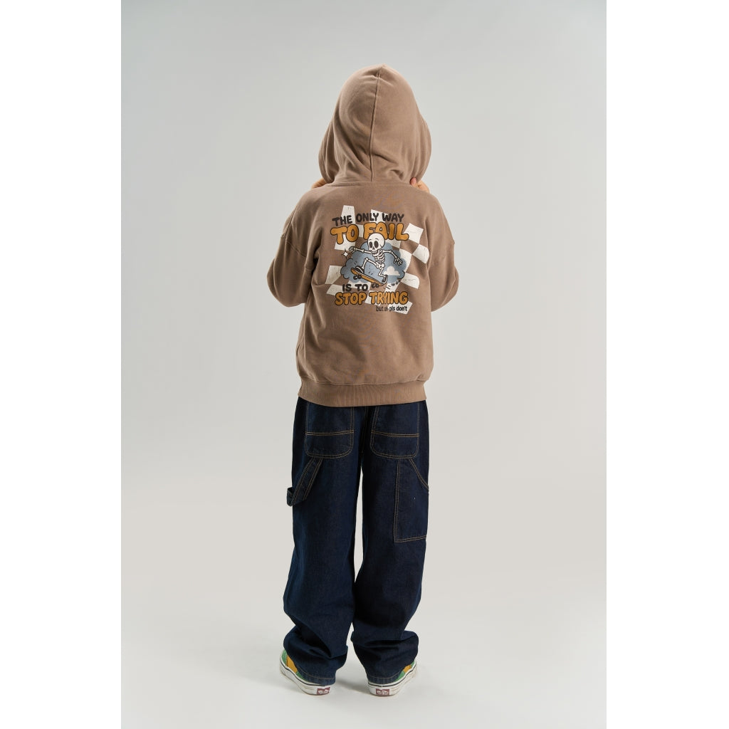 THE NEW TNVirlo Oversize Hættetrøje Sweatshirt Taupe Gray TN