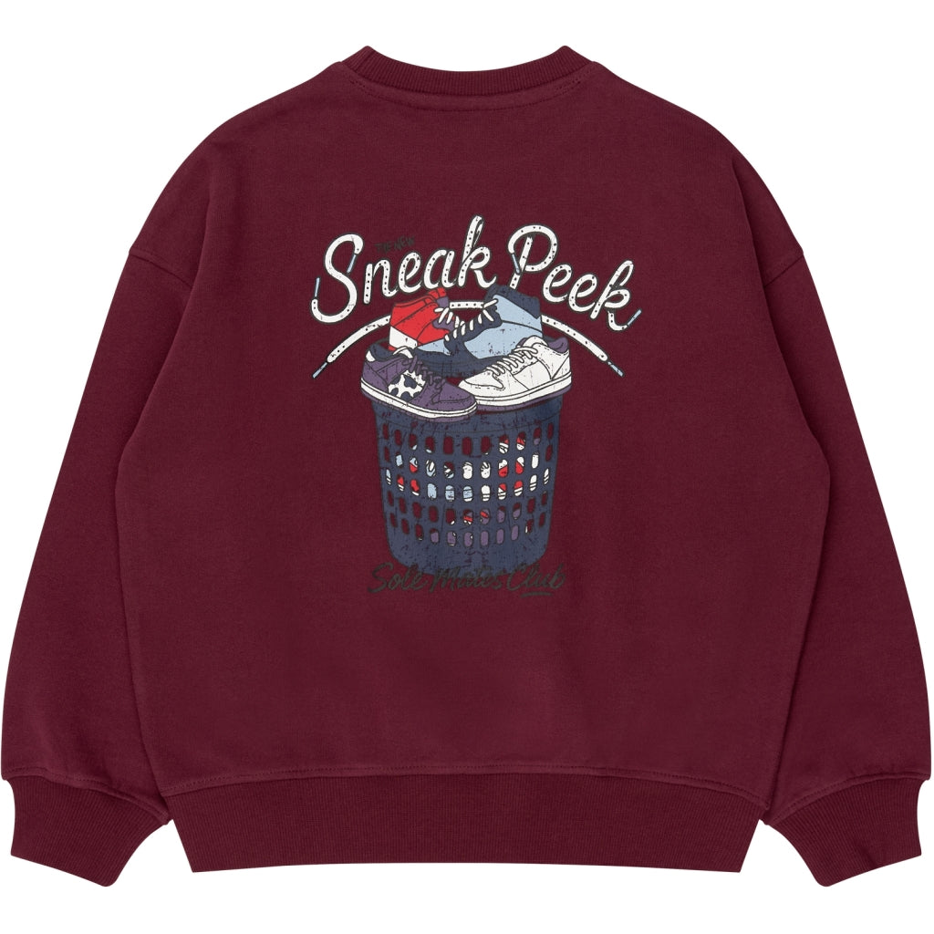THE NEW TNVitalio Oversize Sweatshirt Sweatshirt Burgundy TN
