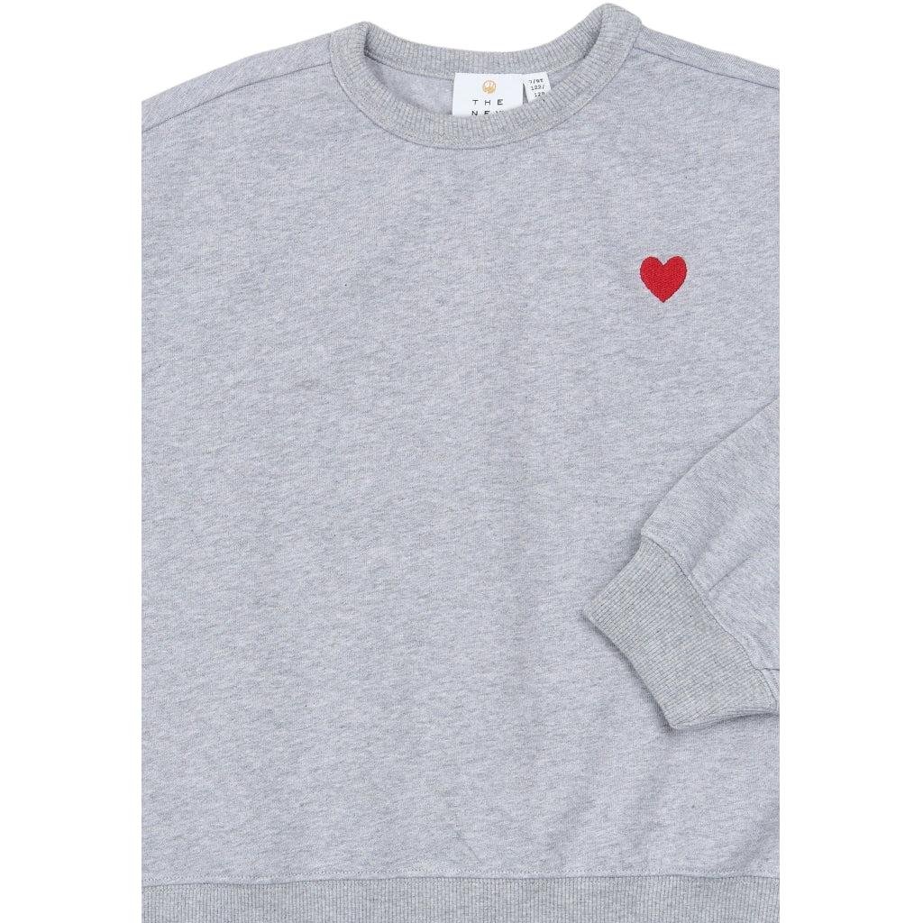 THE NEW TNVolina Oversize Melange Sweatshirt Sweatshirt Light Grey Melange