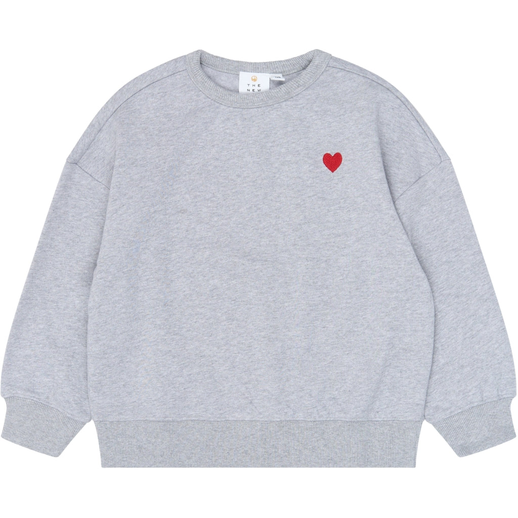 THE NEW TNVolina Oversize Melange Sweatshirt Sweatshirt Light Grey Melange