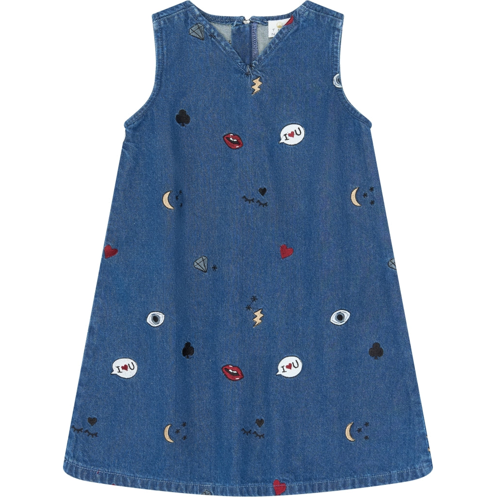 THE NEW TNYamila Ærmeløs Denim Kjole Kjoler Medium Blue Denim