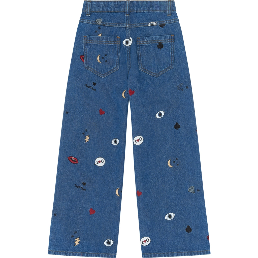 THE NEW TNYamila Wide Fit Jeans Jeans Medium Blue Denim