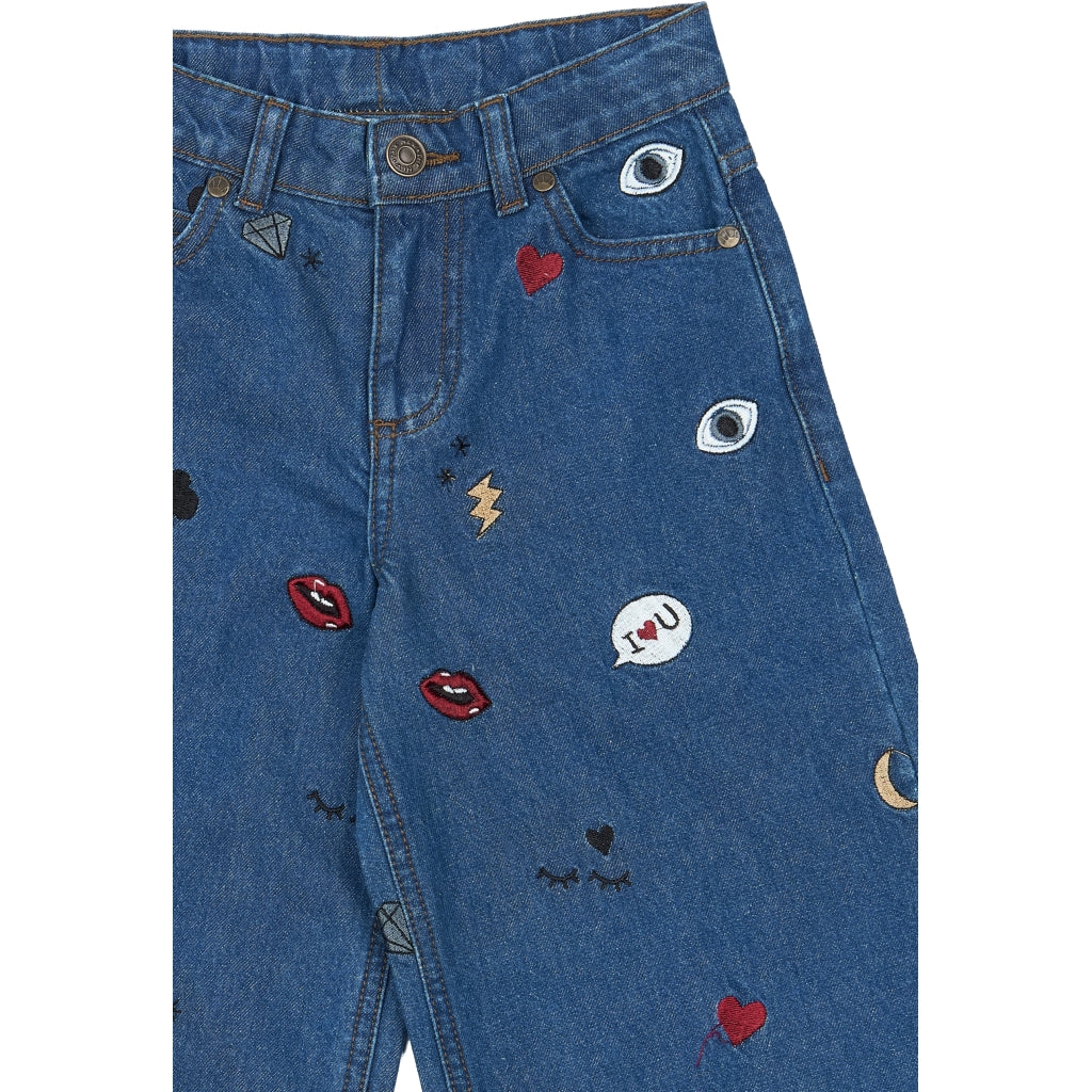 THE NEW TNYamila Wide Fit Jeans Jeans Medium Blue Denim