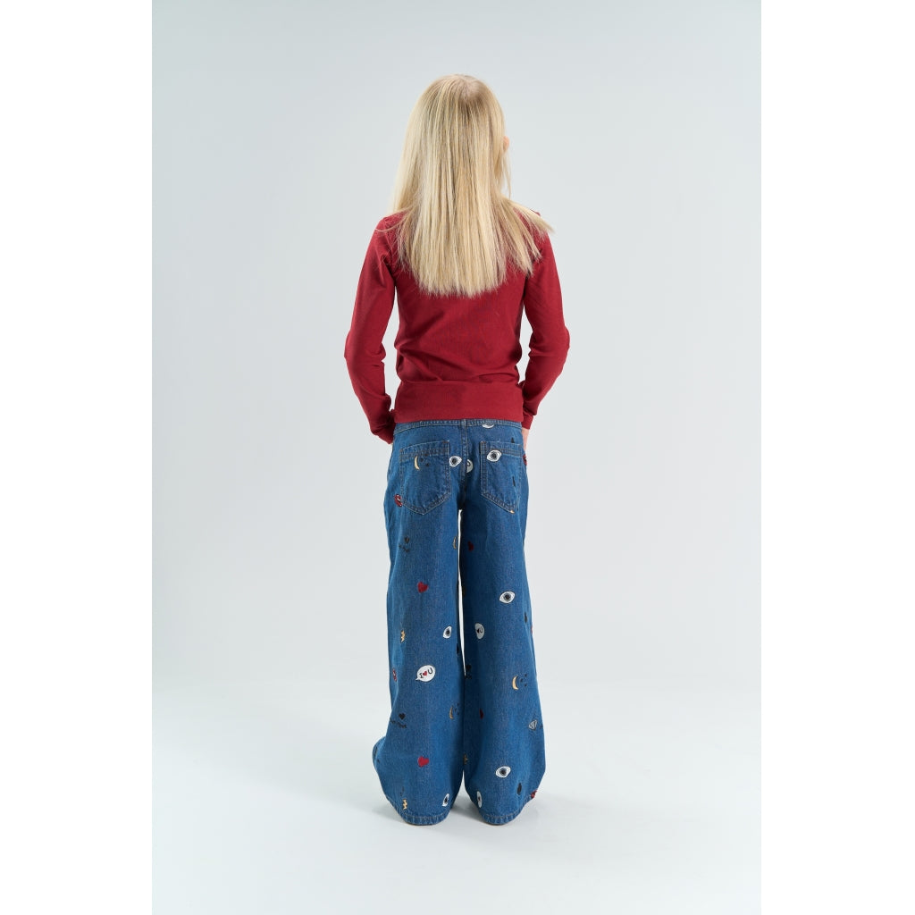 THE NEW TNYamila Wide Fit Jeans Jeans Medium Blue Denim