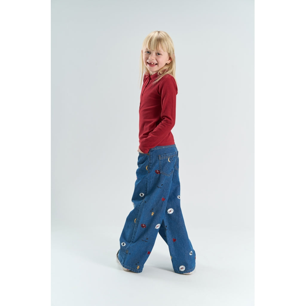 THE NEW TNYamila Wide Fit Jeans Jeans Medium Blue Denim