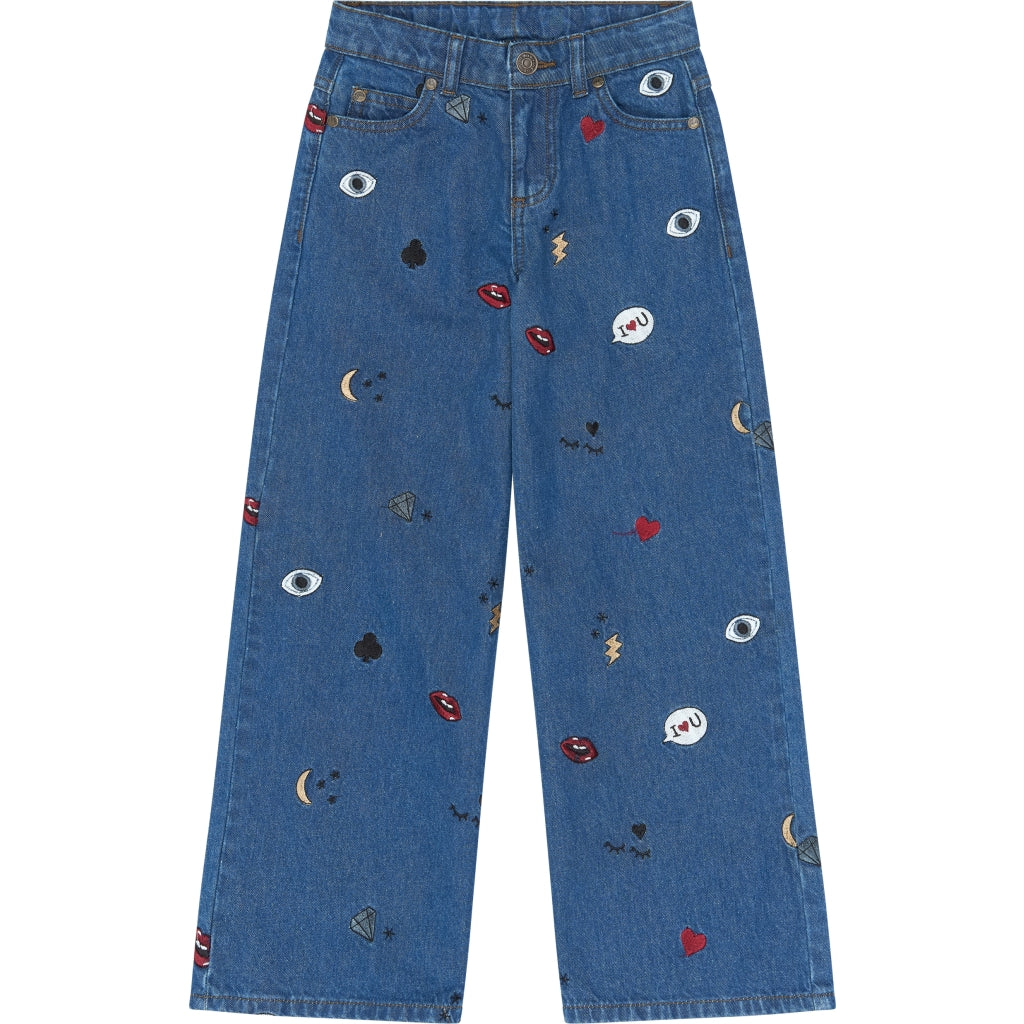 THE NEW TNYamila Wide Fit Jeans Jeans Medium Blue Denim