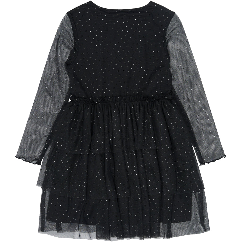 THE NEW TNYancy Langærmet Mesh Kjole Kjoler Black Beauty