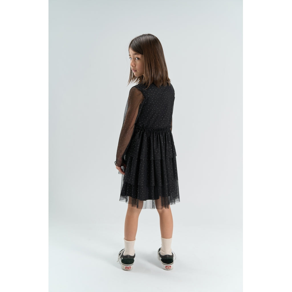 THE NEW TNYancy Langærmet Mesh Kjole Kjoler Black Beauty