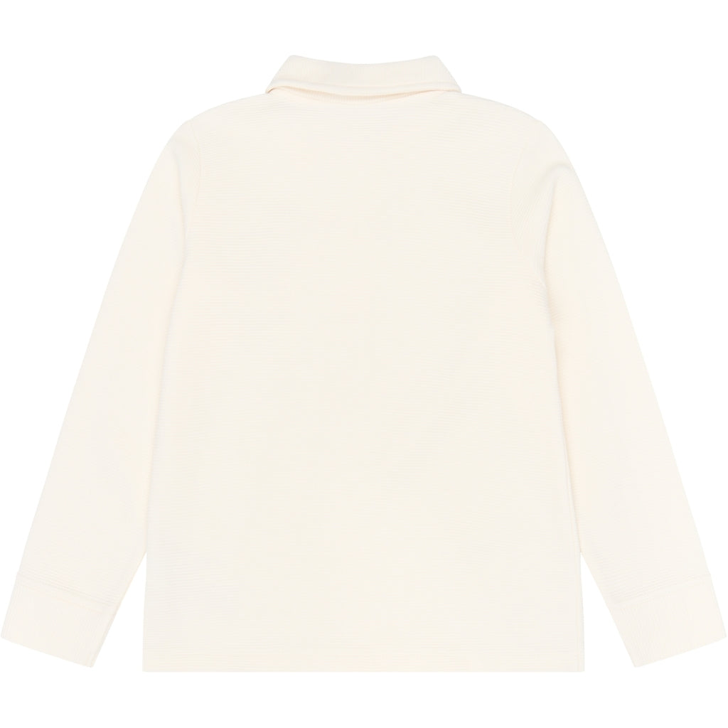 THE NEW TNYanko Langærmet Structured Polo Sweatshirt Gardenia