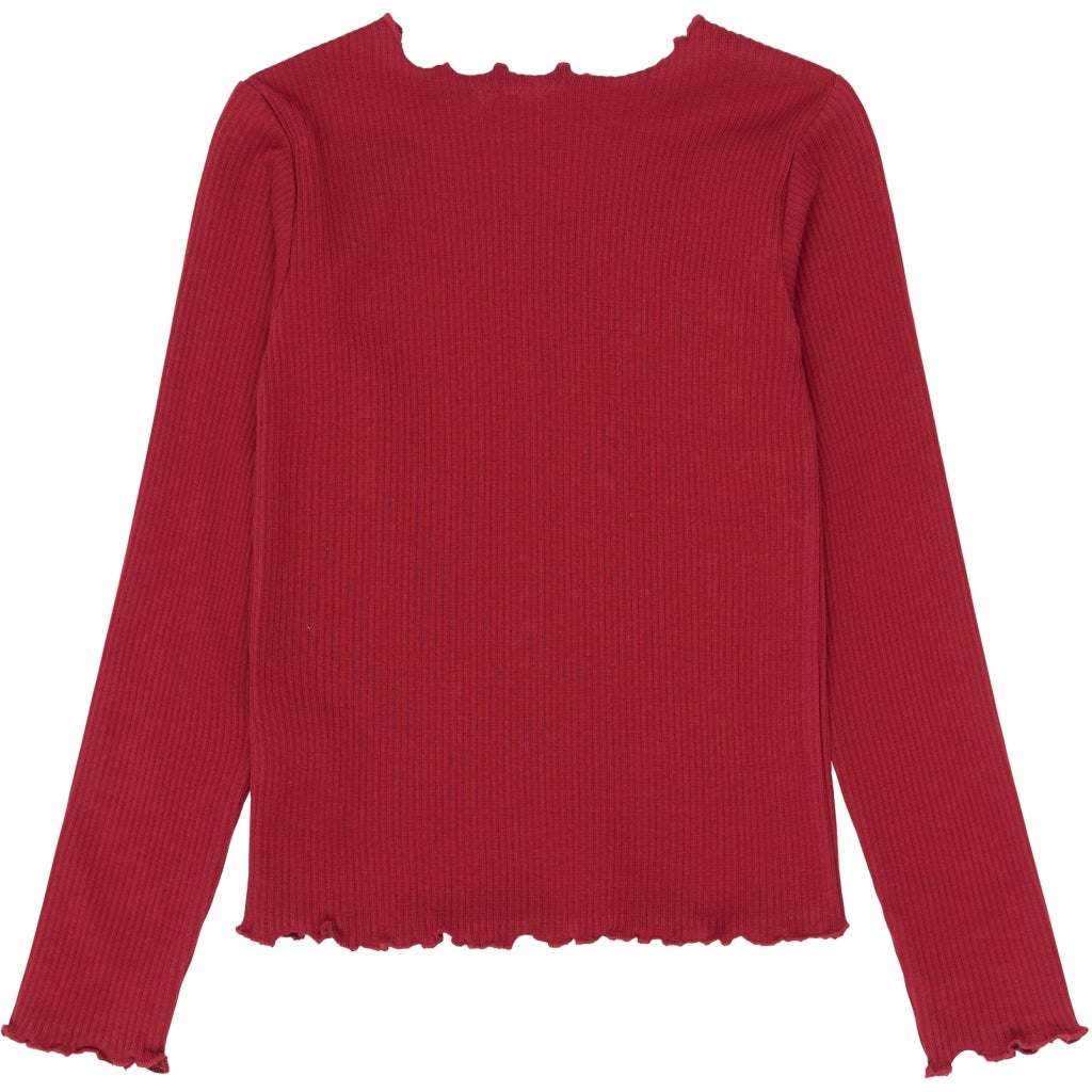 THE NEW TNYanna Langærmet Rib Bluse Langærmet bluse Rio Red TN